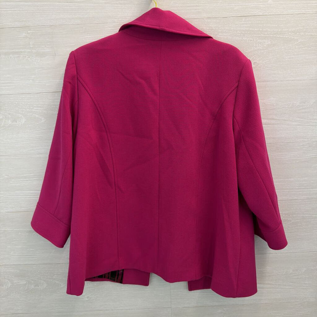 Multiples Pink Open Front Jacket 0X
