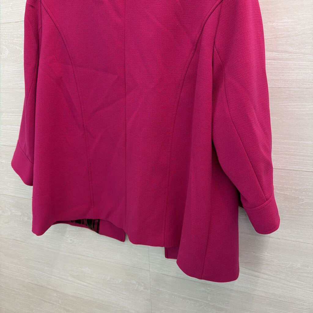 Multiples Pink Open Front Jacket 0X