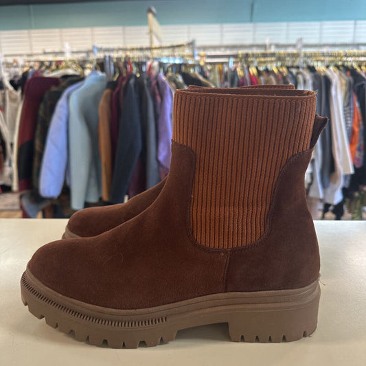 Serra Brown Suede Chelsea Boots 10