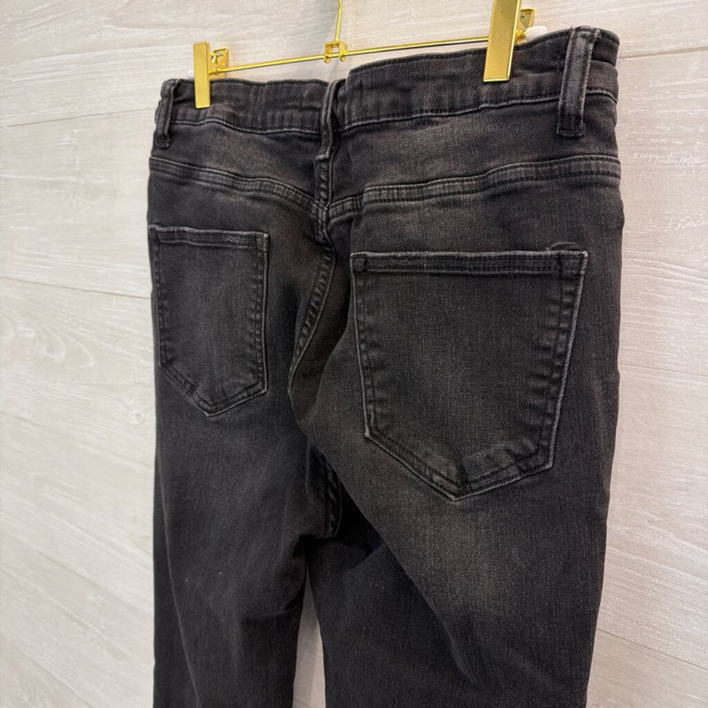 Risen Black Distressed Skinny Leg Jeans 31