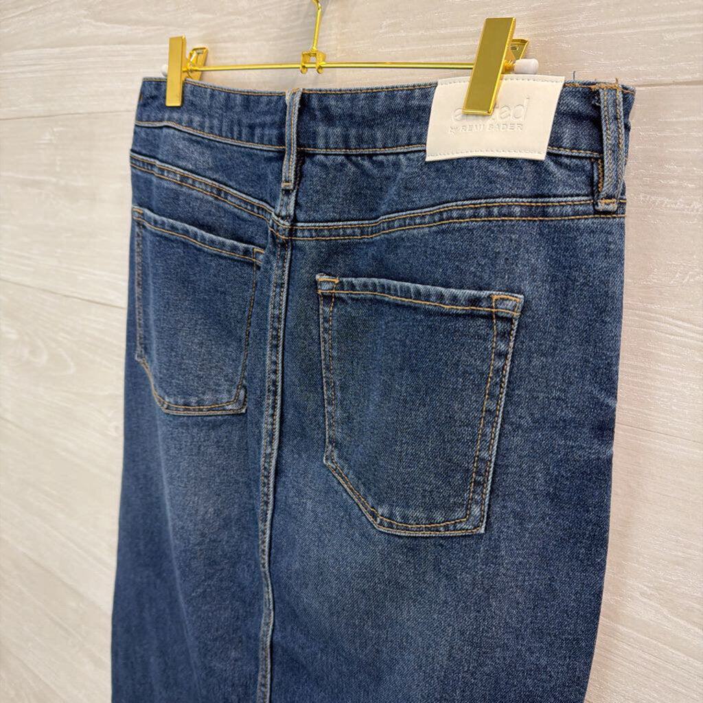 Edited Dark Wash Denim Maxi Skirt 6