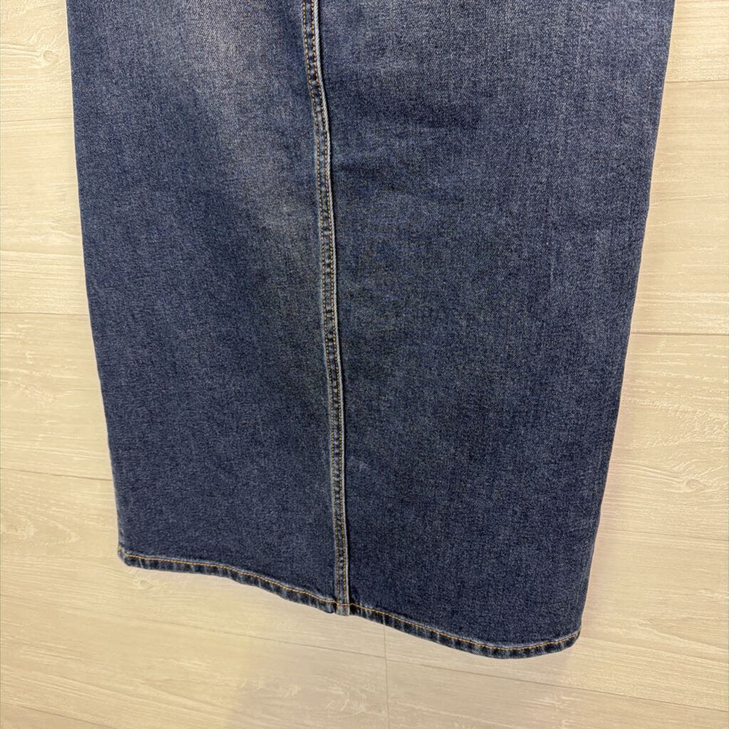 Edited Dark Wash Denim Maxi Skirt 6