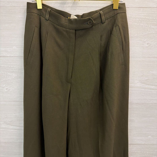 Georgiou Green Wide Leg Trouser Pants 8