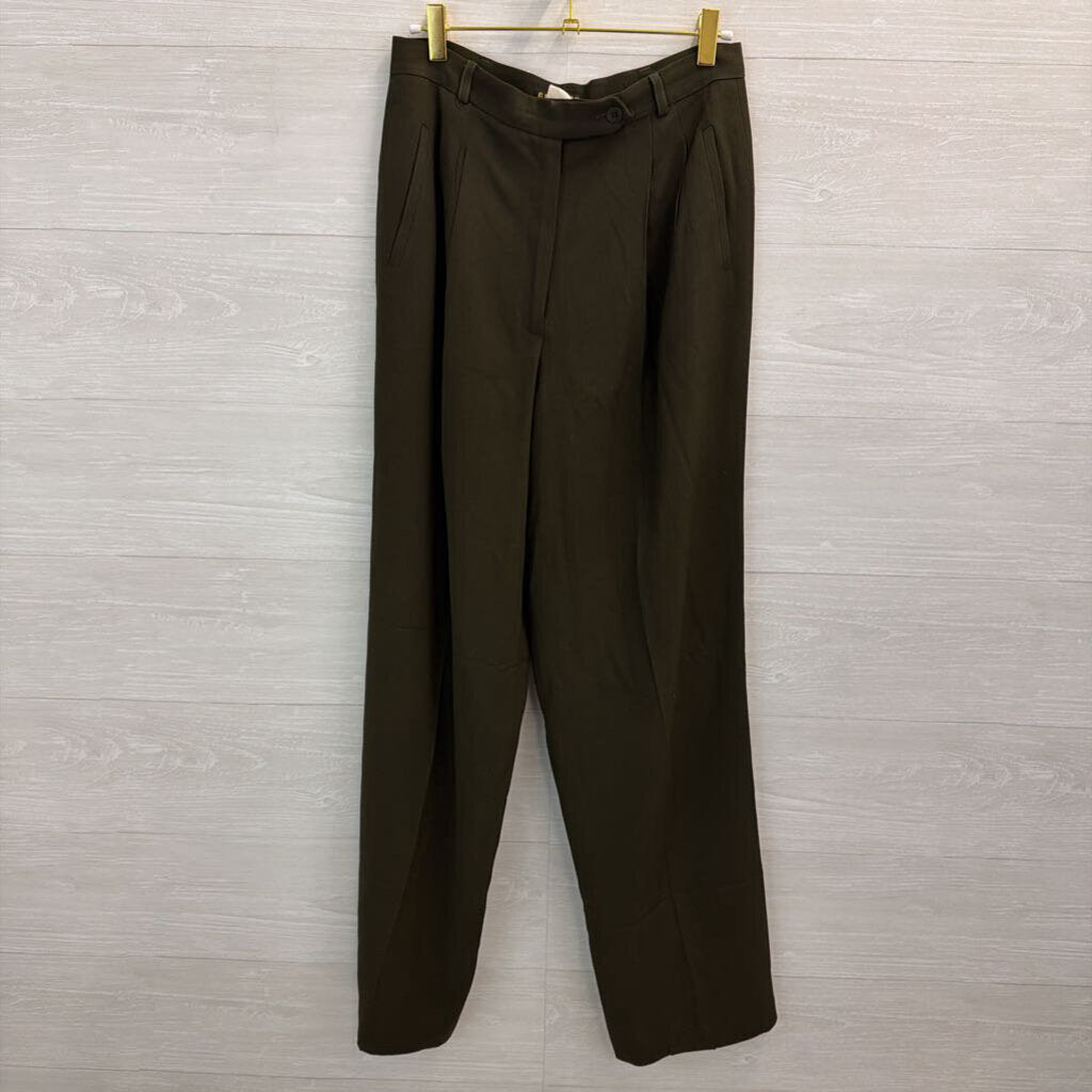 Georgiou Green Wide Leg Trouser Pants 8