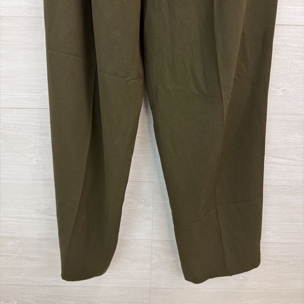 Georgiou Green Wide Leg Trouser Pants 8