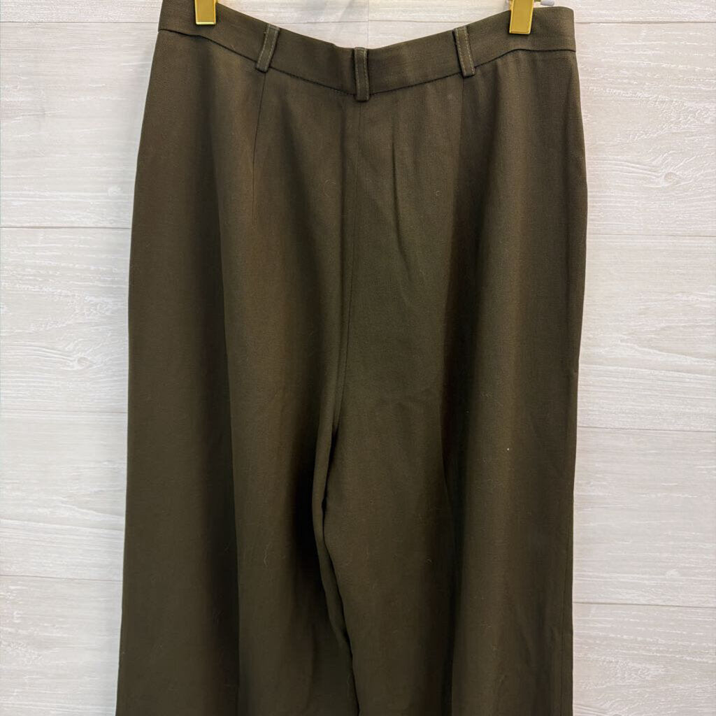 Georgiou Green Wide Leg Trouser Pants 8