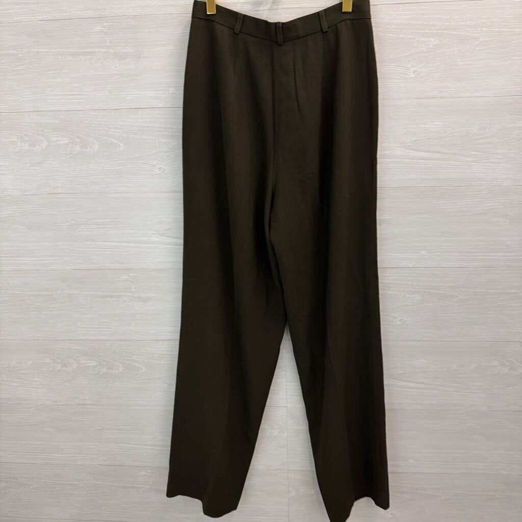 Georgiou Green Wide Leg Trouser Pants 8