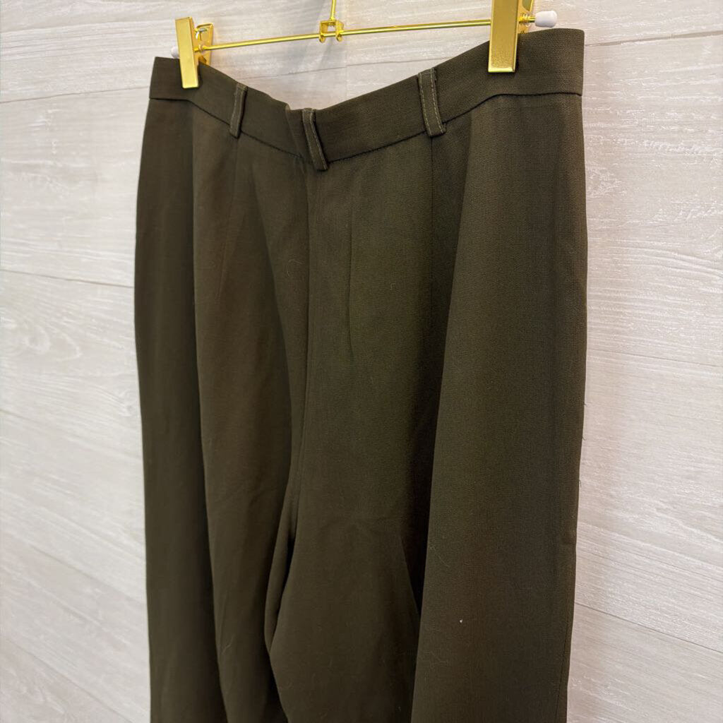 Georgiou Green Wide Leg Trouser Pants 8