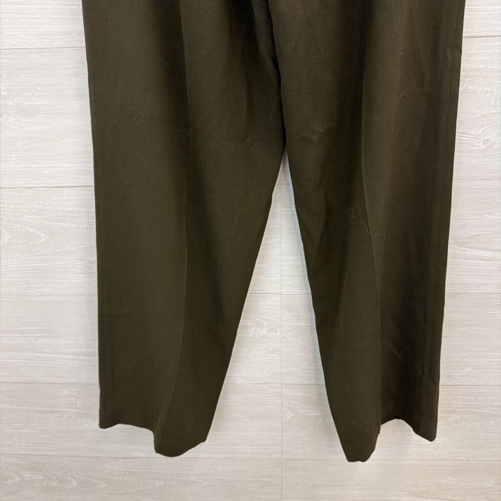 Georgiou Green Wide Leg Trouser Pants 8