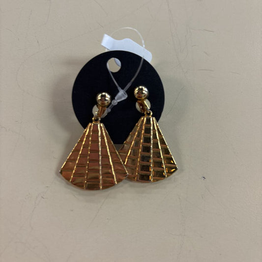Vintage Gold Drop Clip On Statement Earrings