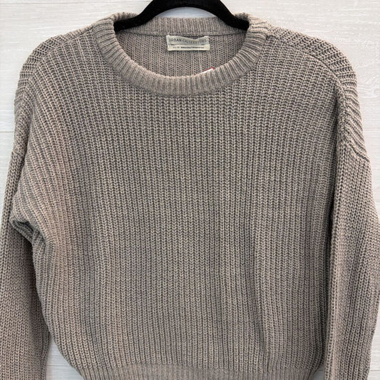 Urban Outfitters Grey Knit Cropped Long Sleeve Sweater Top Extra Small