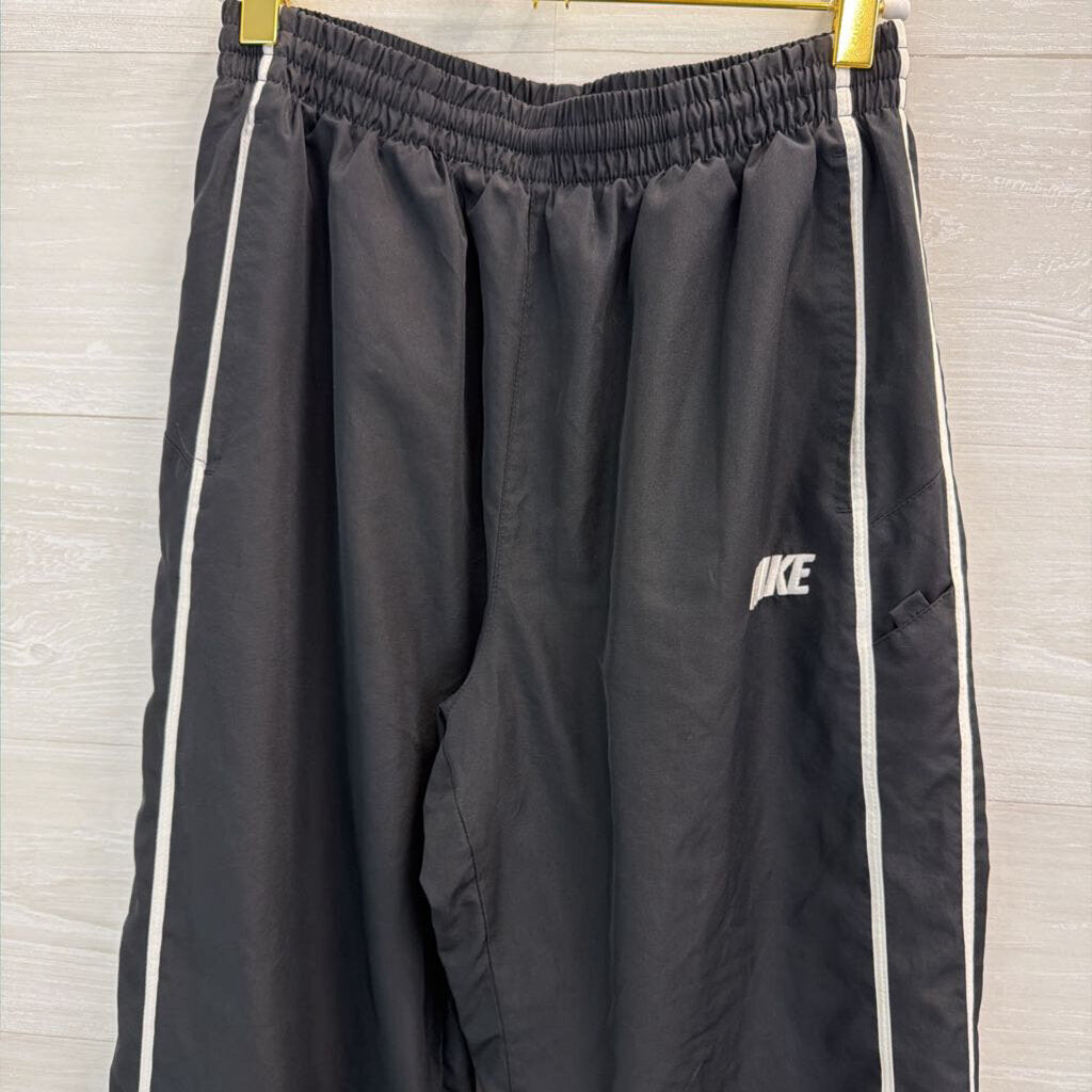 Nike Black/ White Wide Leg Pull On Track Pants Small