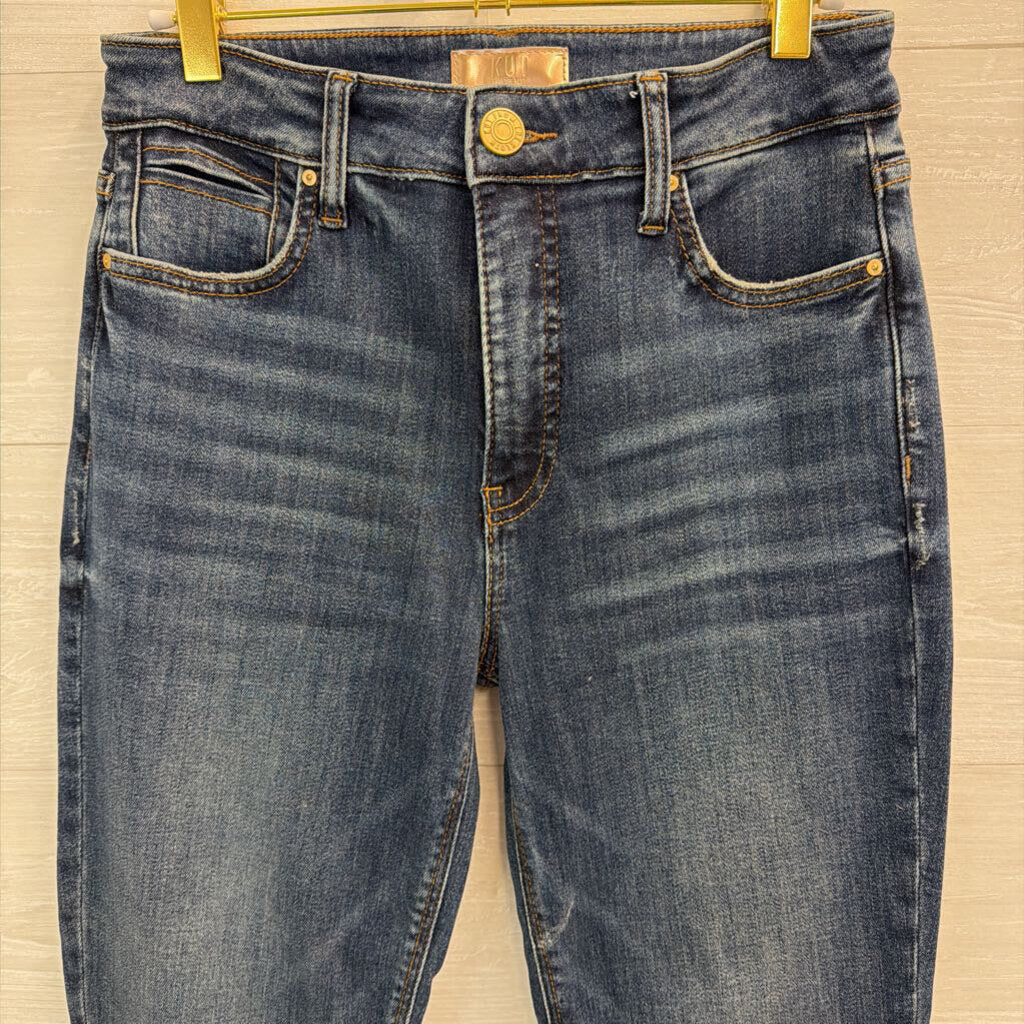 KUT Dark Wash High Rise Stella Fab Ab Flare Jeans 2