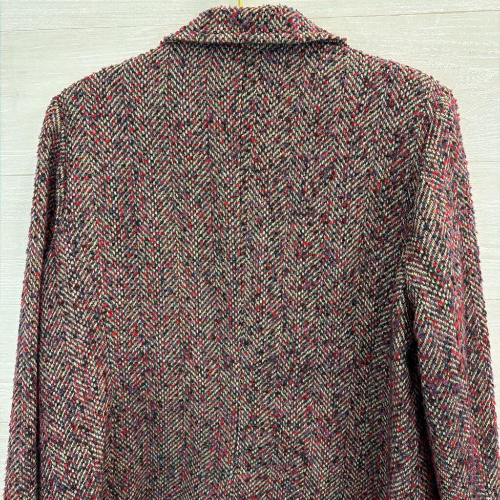 Coldwater Creek Red/ Multi Tweed Blazer Jacket 18
