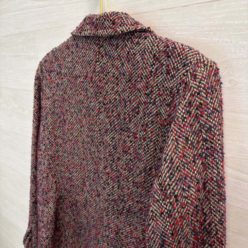 Coldwater Creek Red/ Multi Tweed Blazer Jacket 18