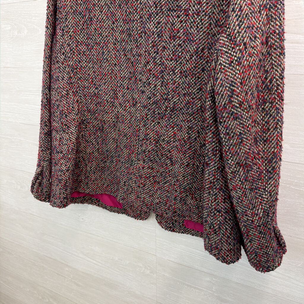 Coldwater Creek Red/ Multi Tweed Blazer Jacket 18