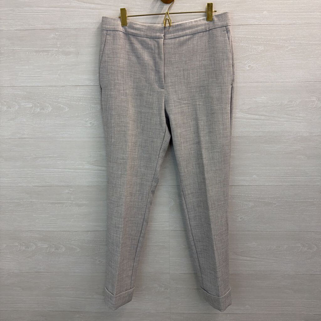 Ann Taylor Grey Straight Leg Trouser Pants 6