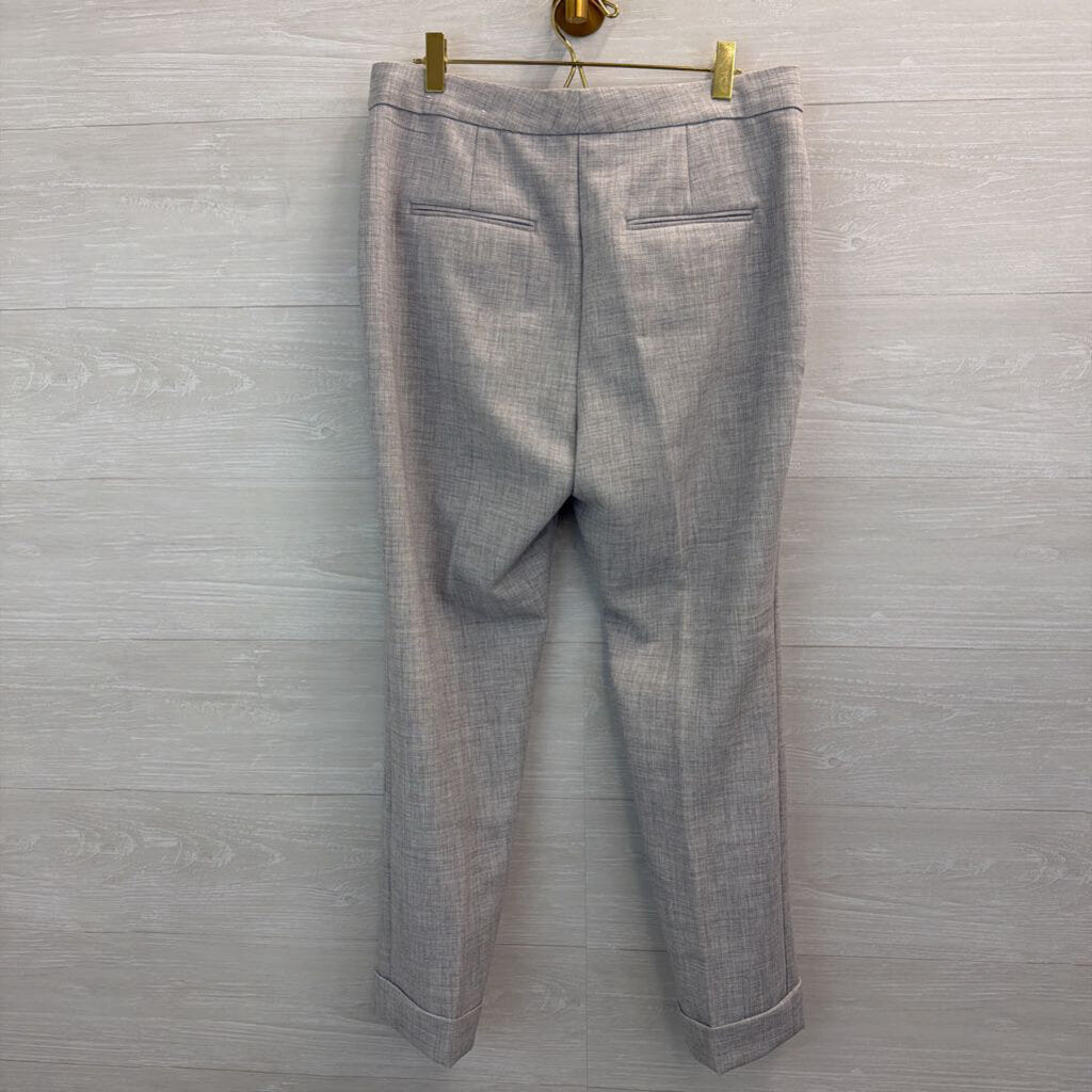 Ann Taylor Grey Straight Leg Trouser Pants 6