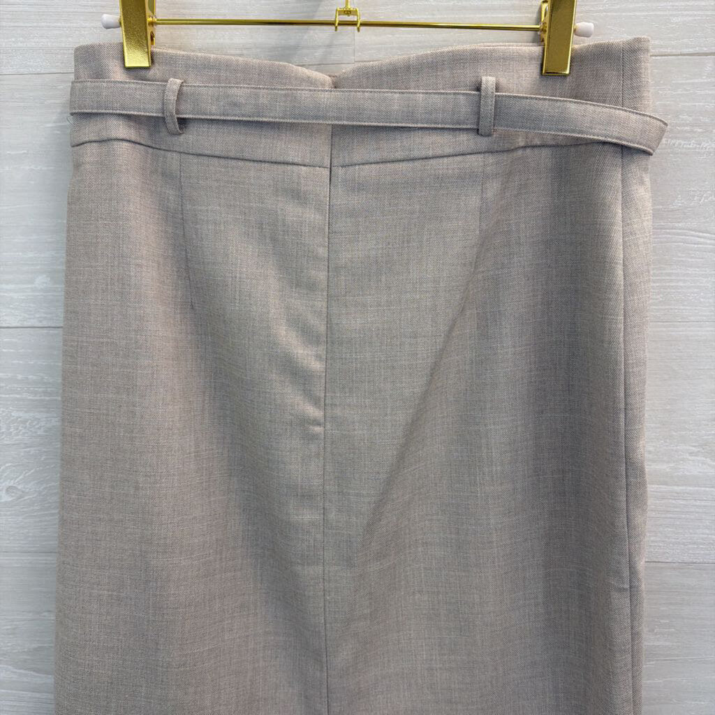 Ann Taylor Grey Belted Pencil Skirt 6