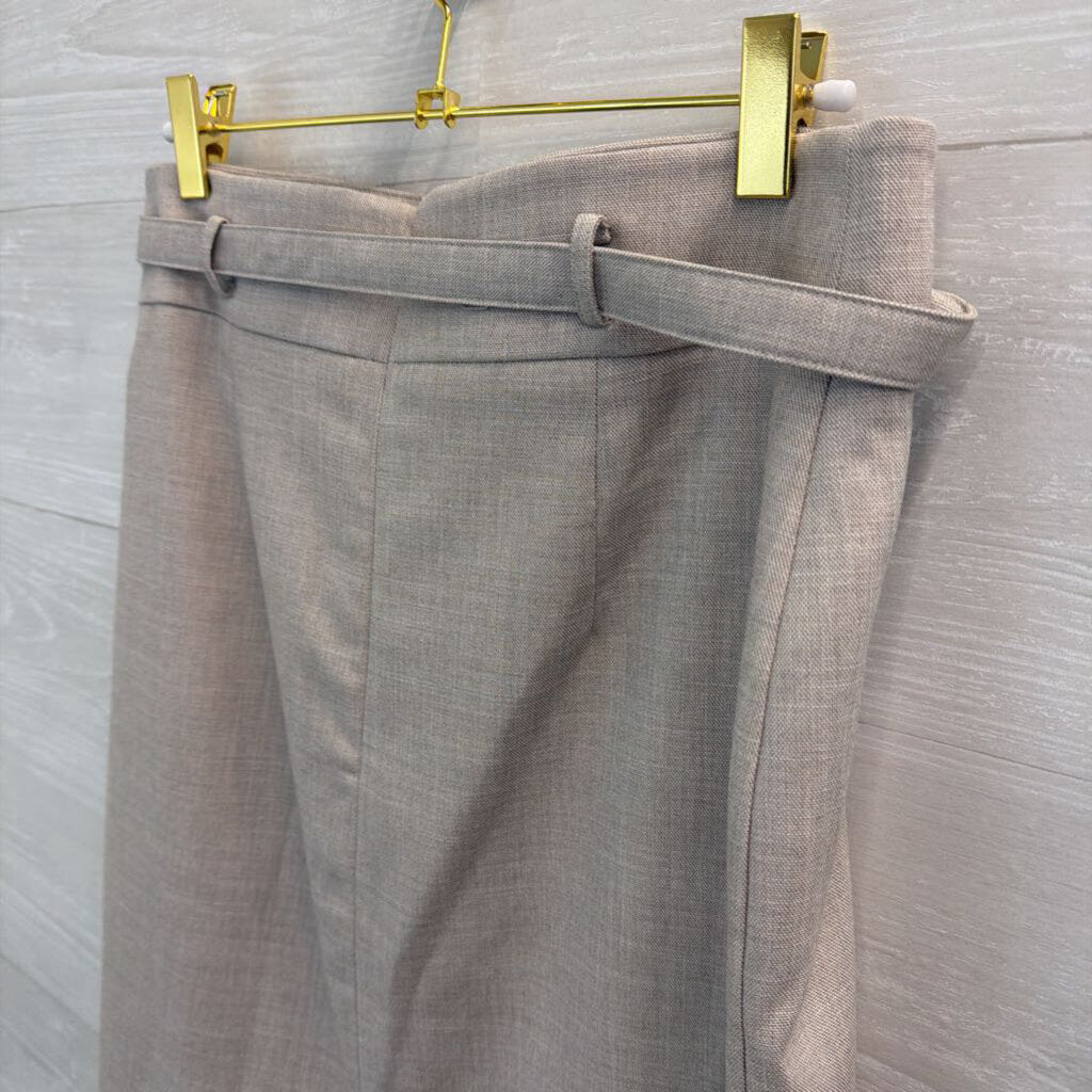 Ann Taylor Grey Belted Pencil Skirt 6