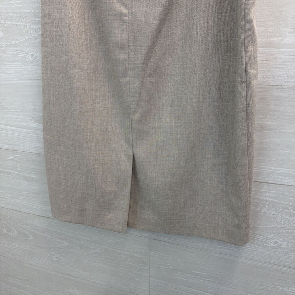 Ann Taylor Grey Belted Pencil Skirt 6