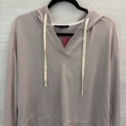 Jane and Delancey Light Purple Cropped V Neck Hoodie Medium