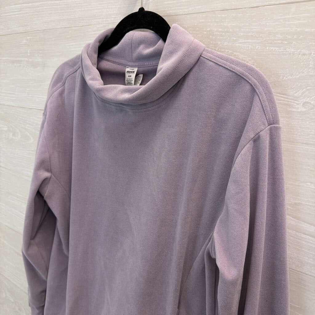 RBX Soft Purple Mock Neck Long Sleeve Top Medium