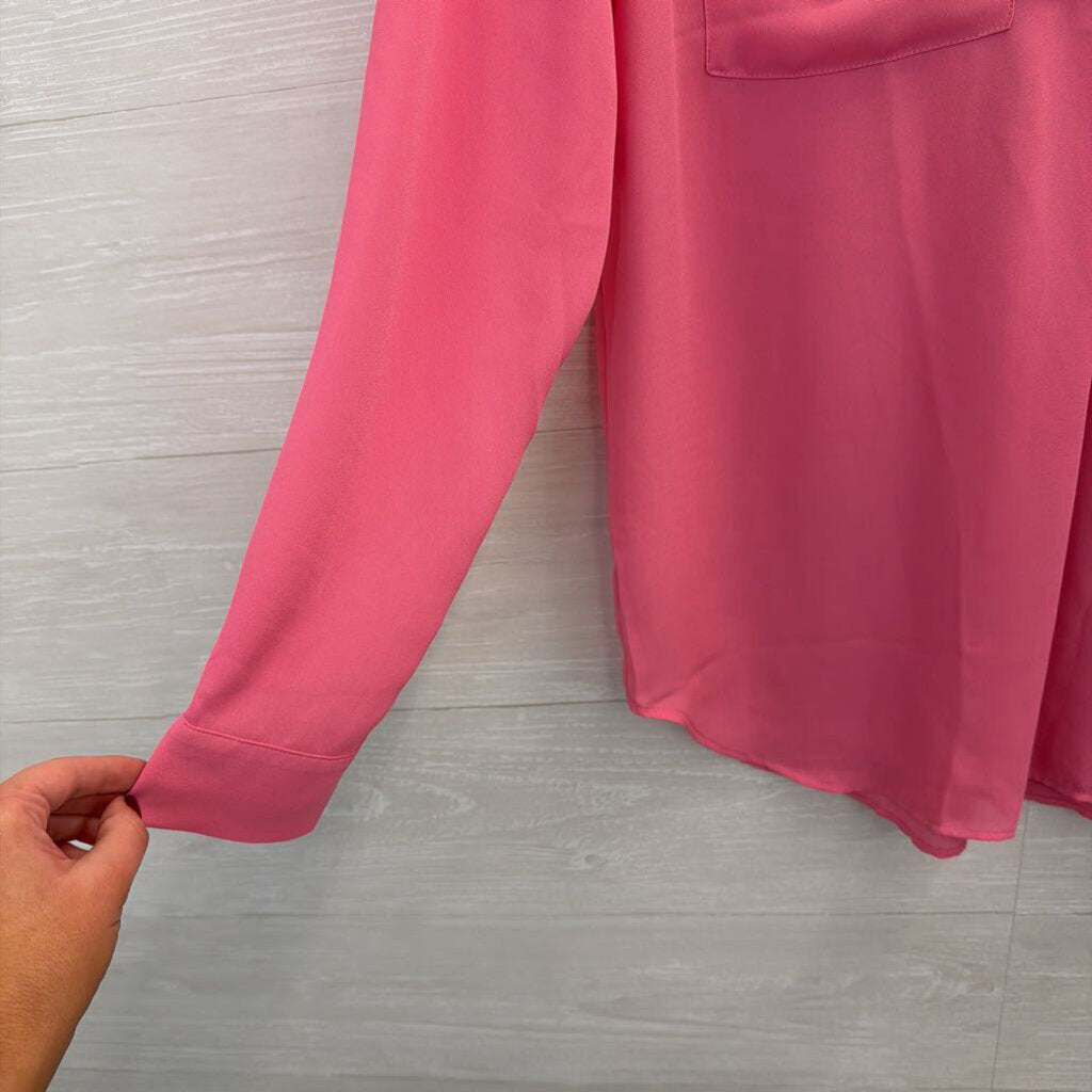Ann Taylor Pink Long Sleeve Top Small