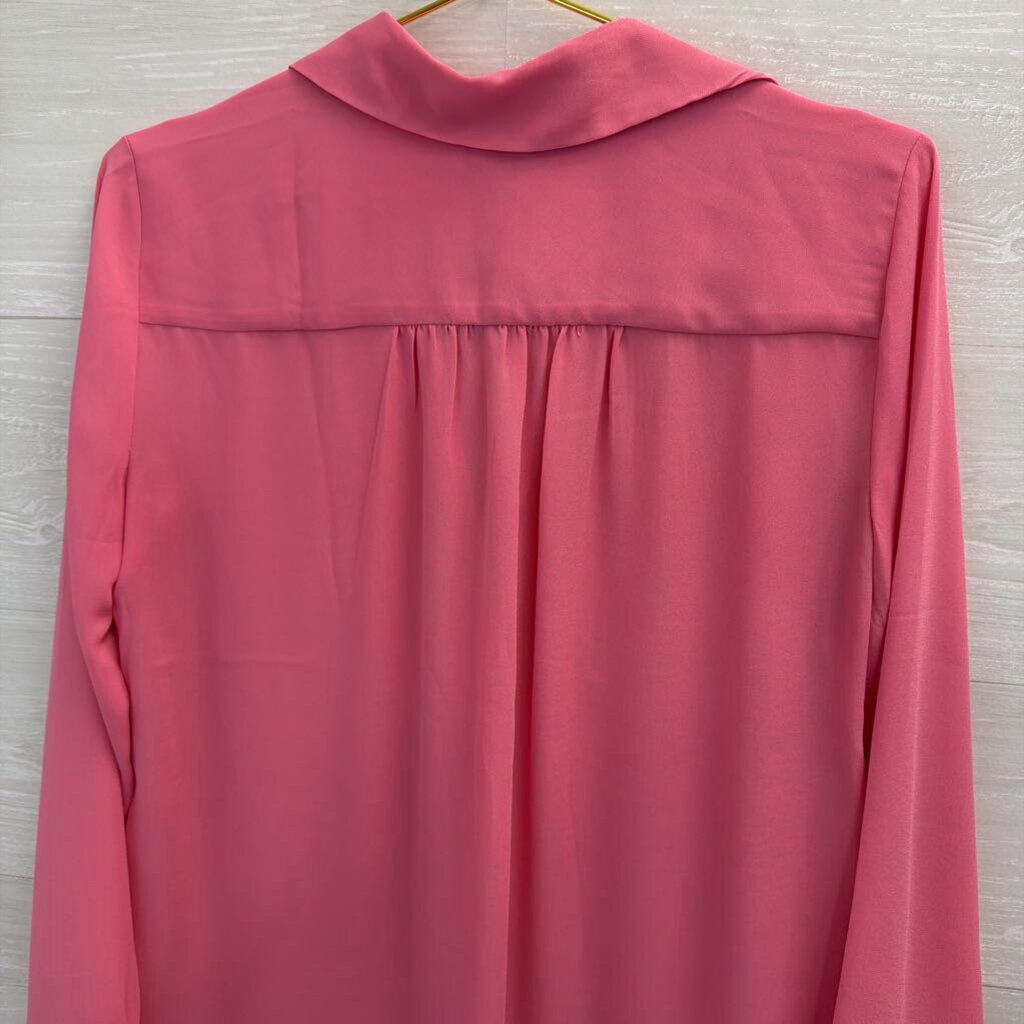 Ann Taylor Pink Long Sleeve Top Small