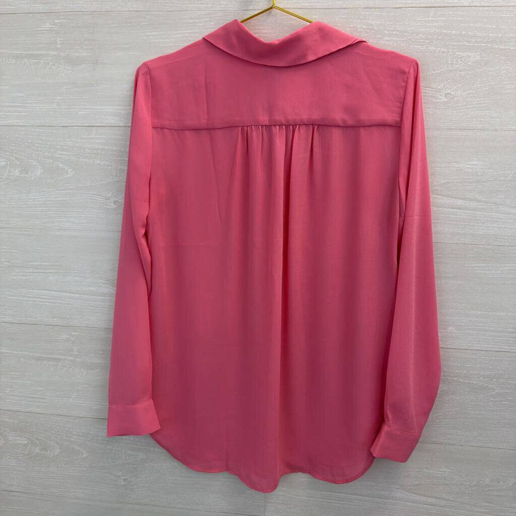 Ann Taylor Pink Long Sleeve Top Small