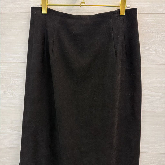 Briggs Black Suede Maxi Skirt 8