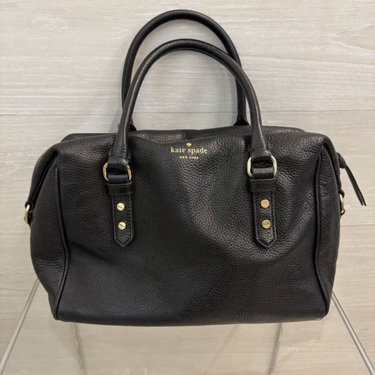 Kate Spade Black Pebbled Leather Julianne Mulberry Street Satchel Purse