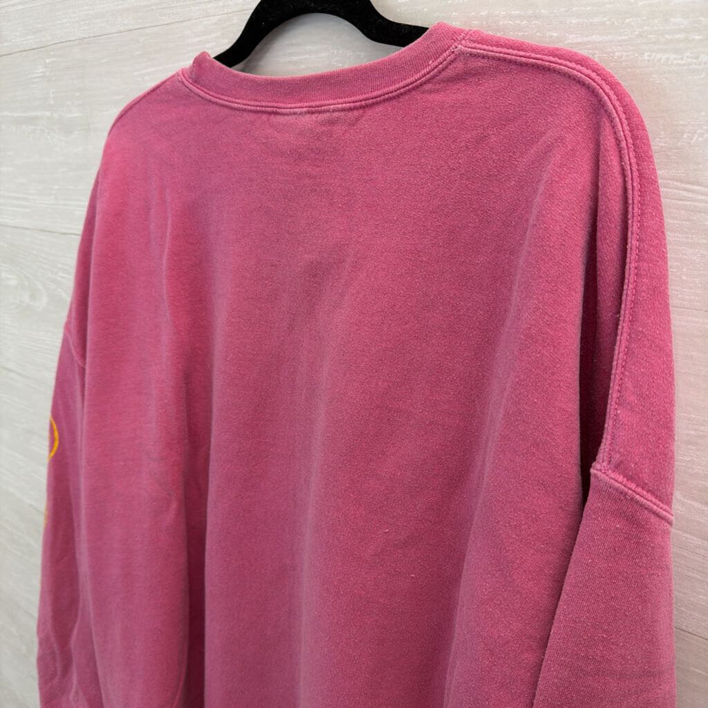 Nirvana Pink/ Multi Long Sleeve Graphic Pullover Large/ Extra Large