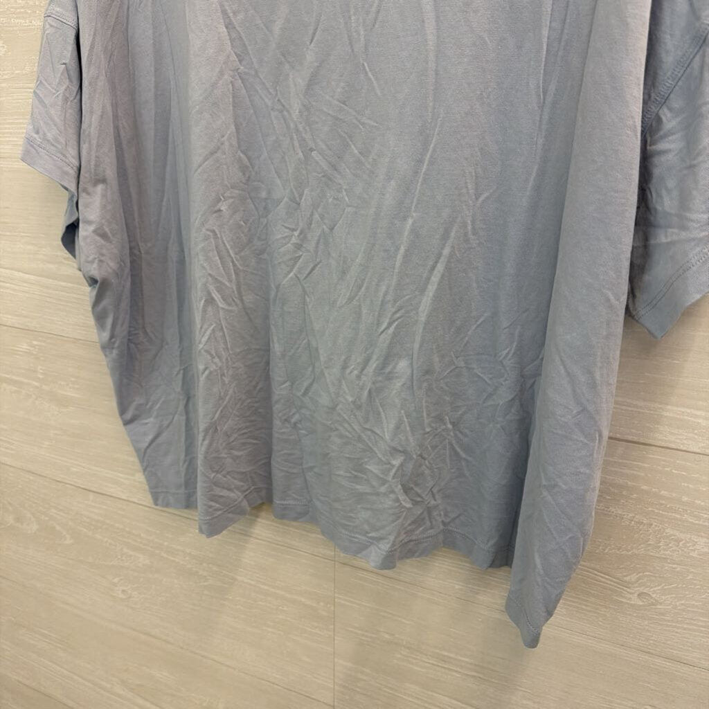 Lululemon Blue Tie Front Short Sleeve Top Large