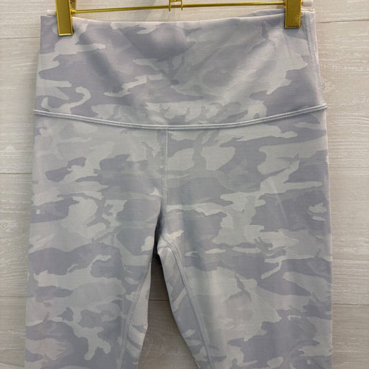 Lululemon Grey Blue Camo Print Cropped Leggings 8