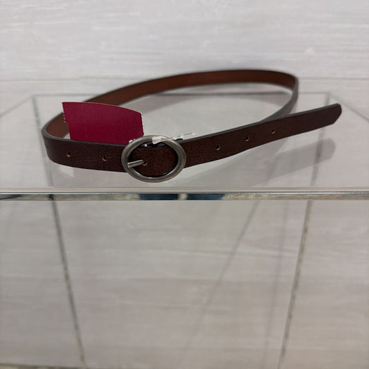 Brown Pebbled Leather Belt Extra Small