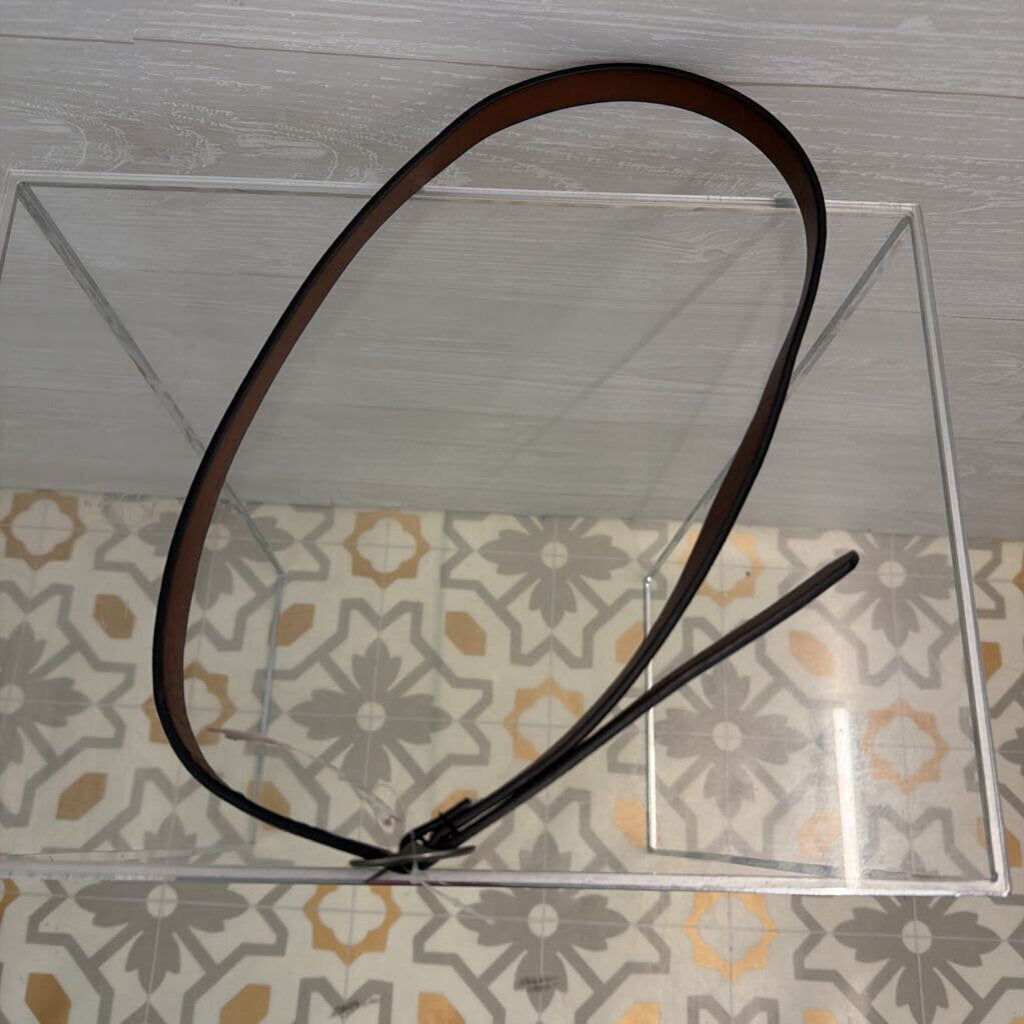 Brown Pebbled Leather Belt Extra Small