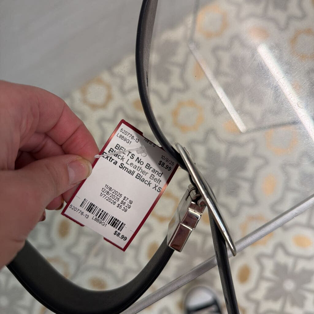 Black Leather Belt Extra Small