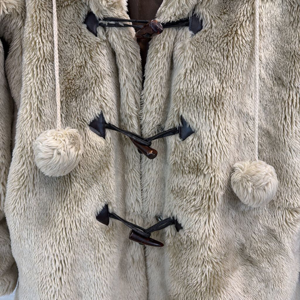 Atmosphere Beige Faux Fur Hooded Jacket 10