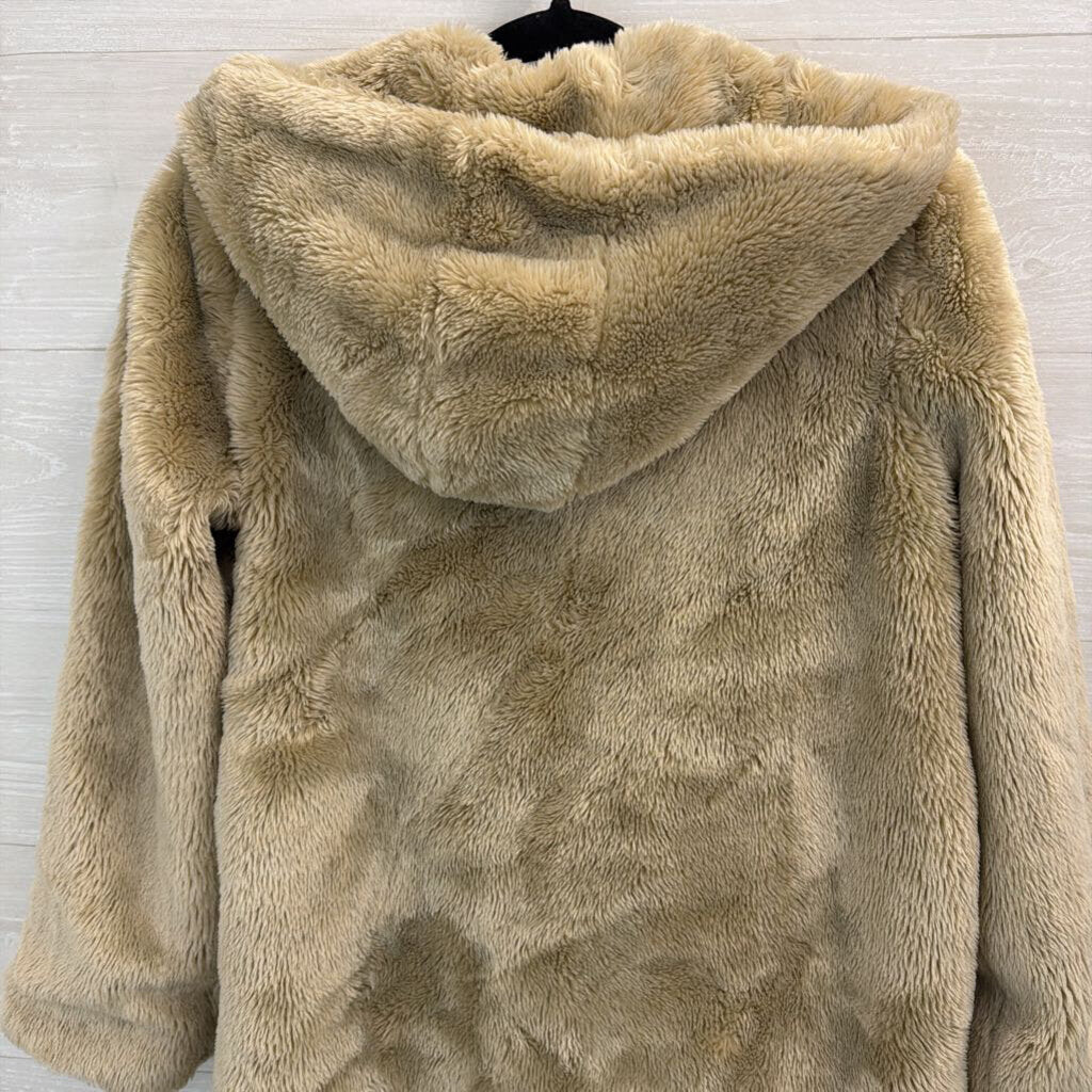 Atmosphere Beige Faux Fur Hooded Jacket 10