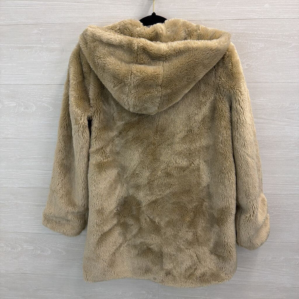 Atmosphere Beige Faux Fur Hooded Jacket 10