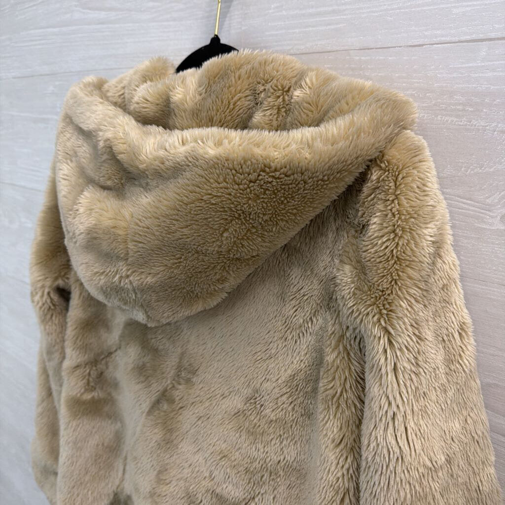 Atmosphere Beige Faux Fur Hooded Jacket 10