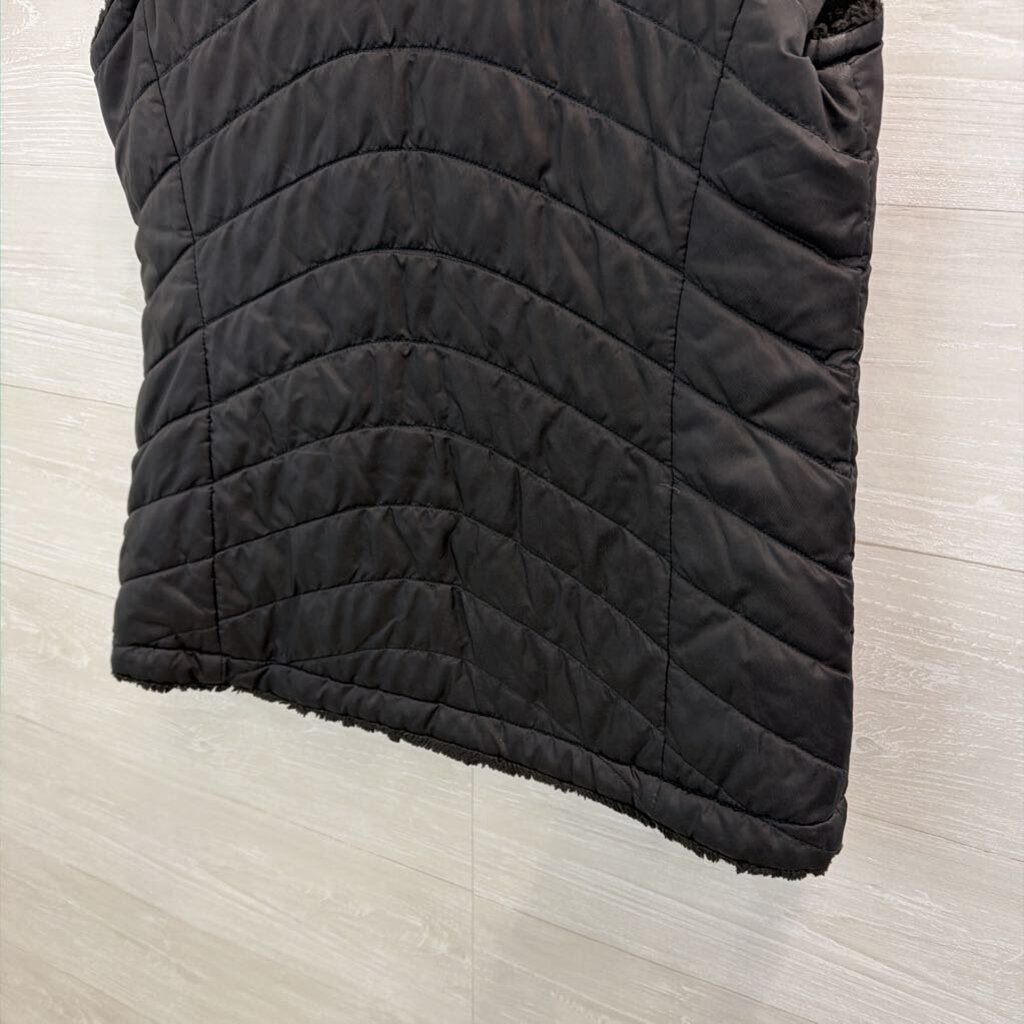 The North Face Black Quilted Reversible Zip Up Vest Medium