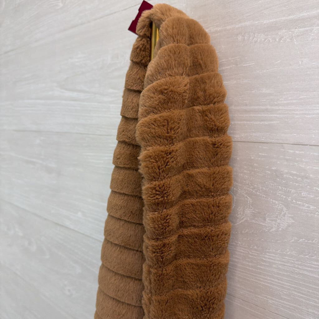Brown Soft Faux Fur Infinity Scarf