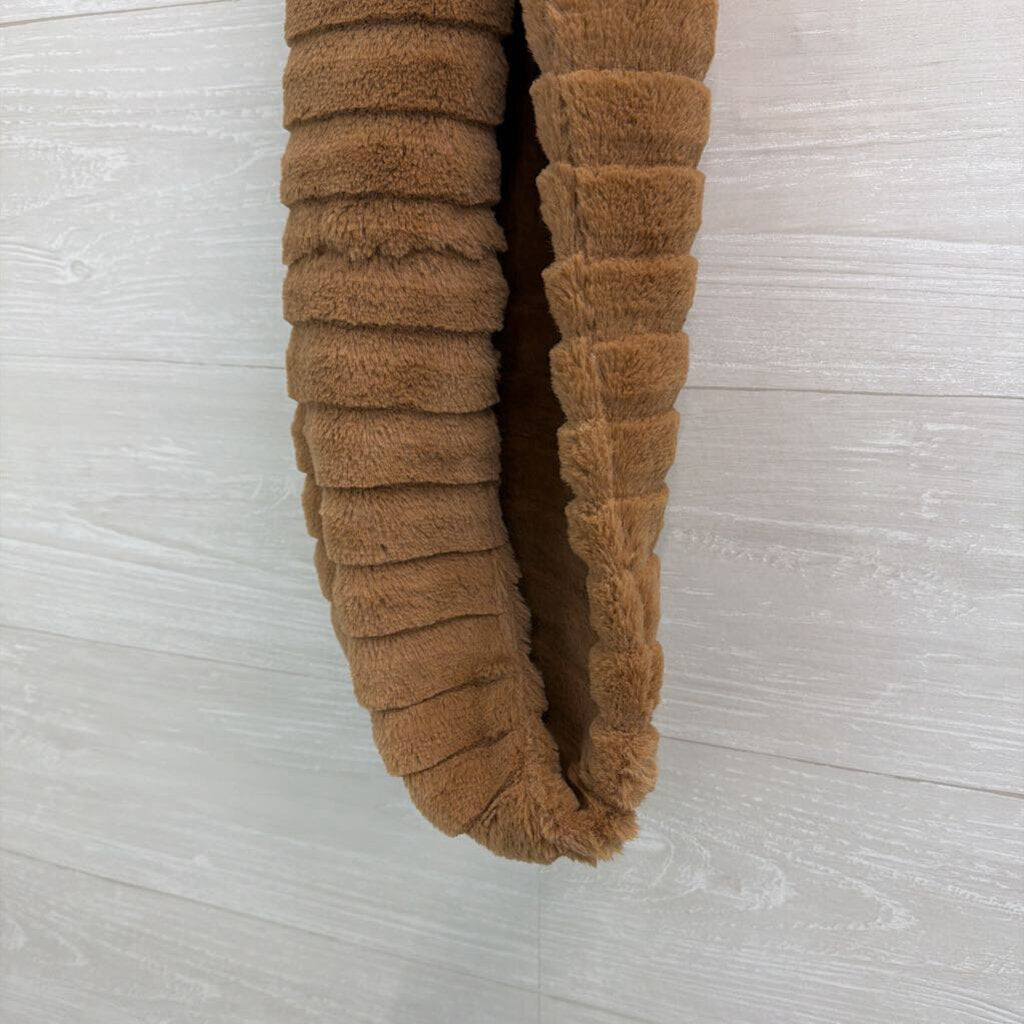 Brown Soft Faux Fur Infinity Scarf