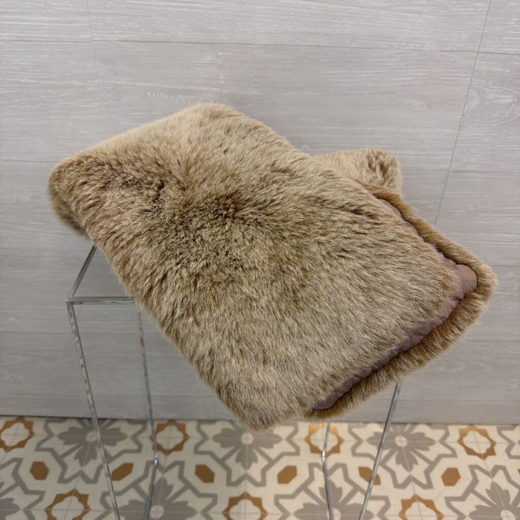 Banana Republic Brown Faux Fur Scarf