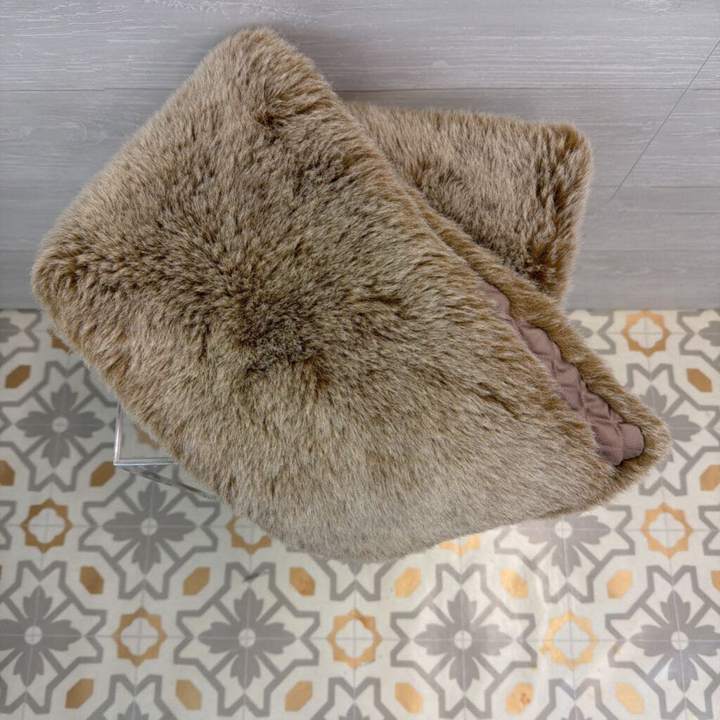 Banana Republic Brown Faux Fur Scarf