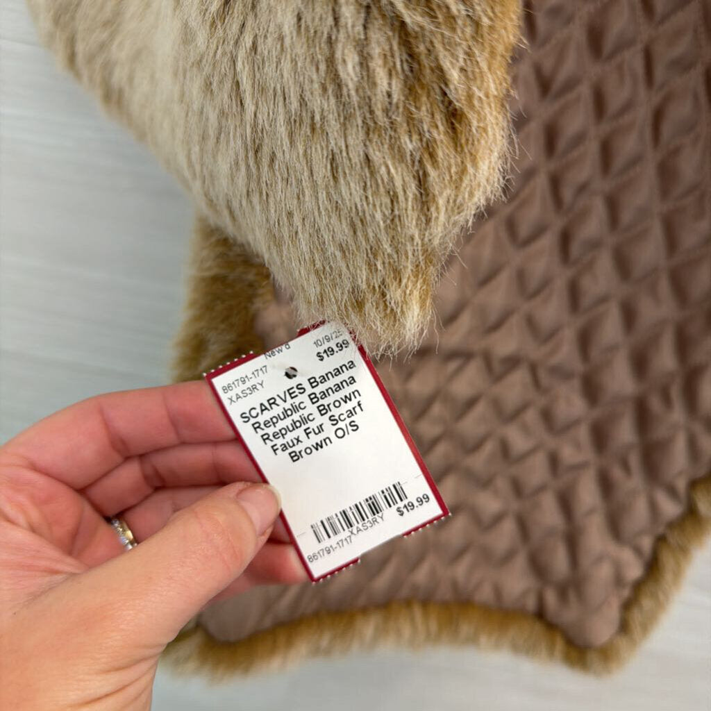 Banana Republic Brown Faux Fur Scarf