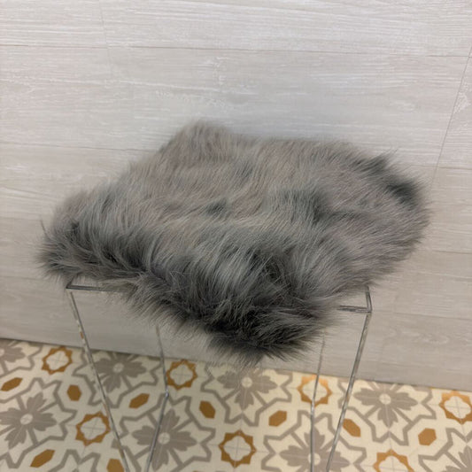 Grey Faux Fur Shoulder Wrap Scarf