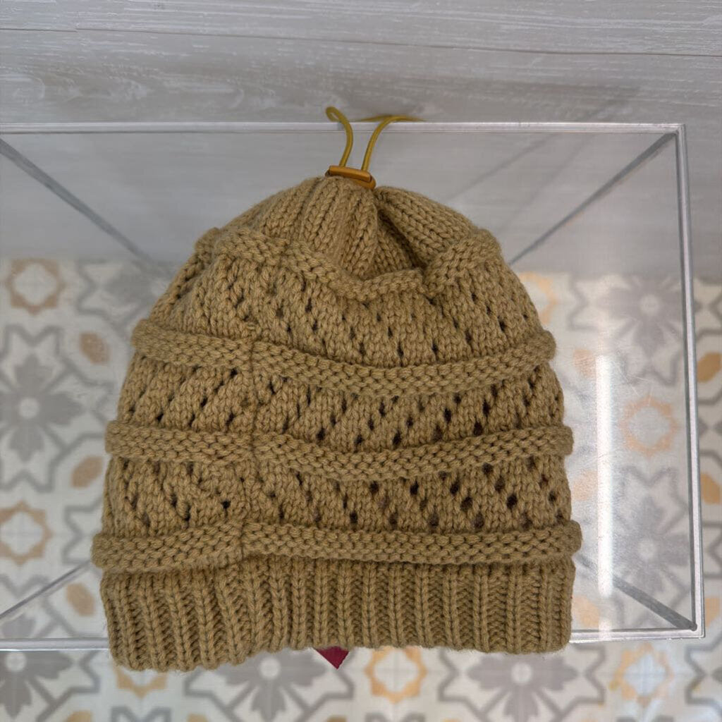 Angela and William Brown Knit Beanie Hat O/S